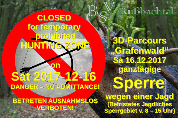 Parcourssperre am 16.12.2017