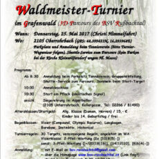 Waldmeister-Turnier Ergebnisse vom 25.05.2017